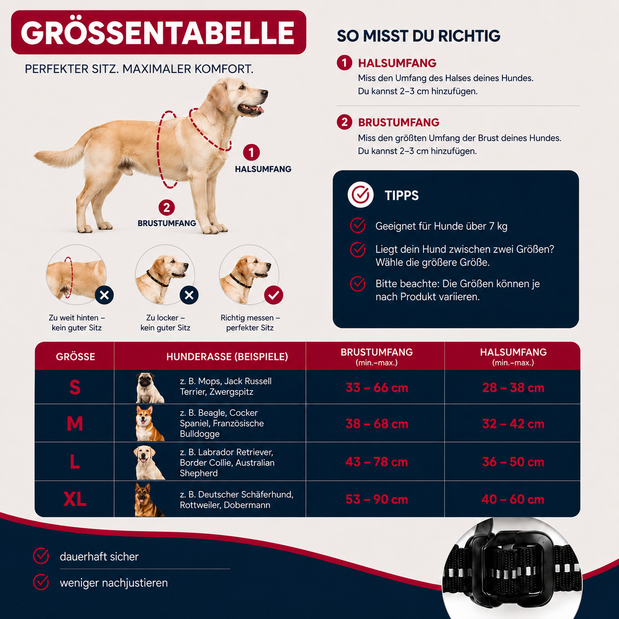 Anti-Zug-Hundegeschirr – gepolstertes Hundegeschirr mit Kontrollgriff