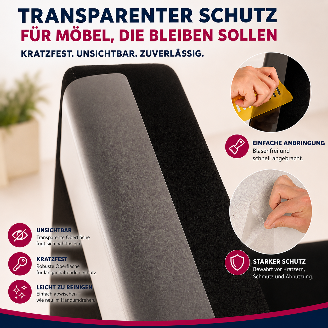 Transparenter Möbelschutz - Schützt deine Möbel vor Kratzern