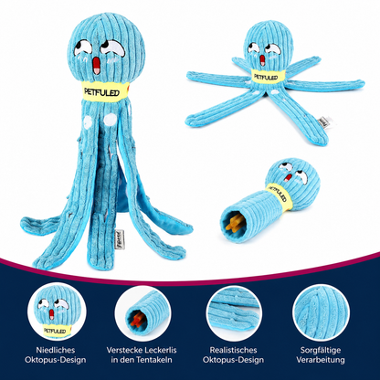 Oktopus-Schnüffelspielzeug für Hunde – interaktives Plüsch-Puzzle