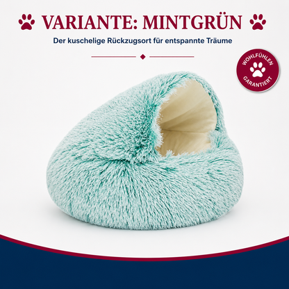 Flauschige Kuschelhöhle – Rundes Plüsch-Katzenbett (40 cm)