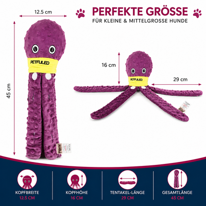 Oktopus-Schnüffelspielzeug für Hunde – interaktives Plüsch-Puzzle