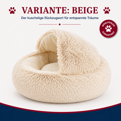 Flauschige Kuschelhöhle – Rundes Plüsch-Katzenbett (40 cm)