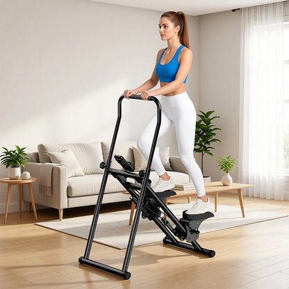 Gartistgo Stair Stepper Machine for Home Gym, Foldable Vertical Climber with 3-Level Height Adjustment, 150 kg Load Capacity, Cardio Device, Lcd Display