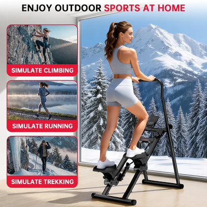Gartistgo Stair Stepper Machine for Home Gym, Foldable Vertical Climber with 3-Level Height Adjustment, 150 kg Load Capacity, Cardio Device, Lcd Display