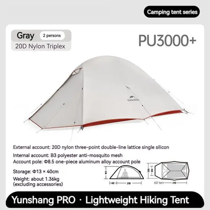Naturehike Cloud Up Pro 20D ultra-light Camping Hiking Travel Outdoor background Waterproof Waterproof Waterproof 1-2 people New