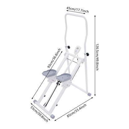 Foldable Vertical Climber Machine Folding Stair Stepper LCD Display for Home Gym Exercise 150kg Load-bearing Capacity
