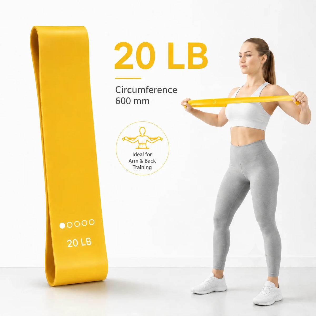 Resistance Bands 5er-Set – Fitnessbänder mit 5 Widerstandsstufen