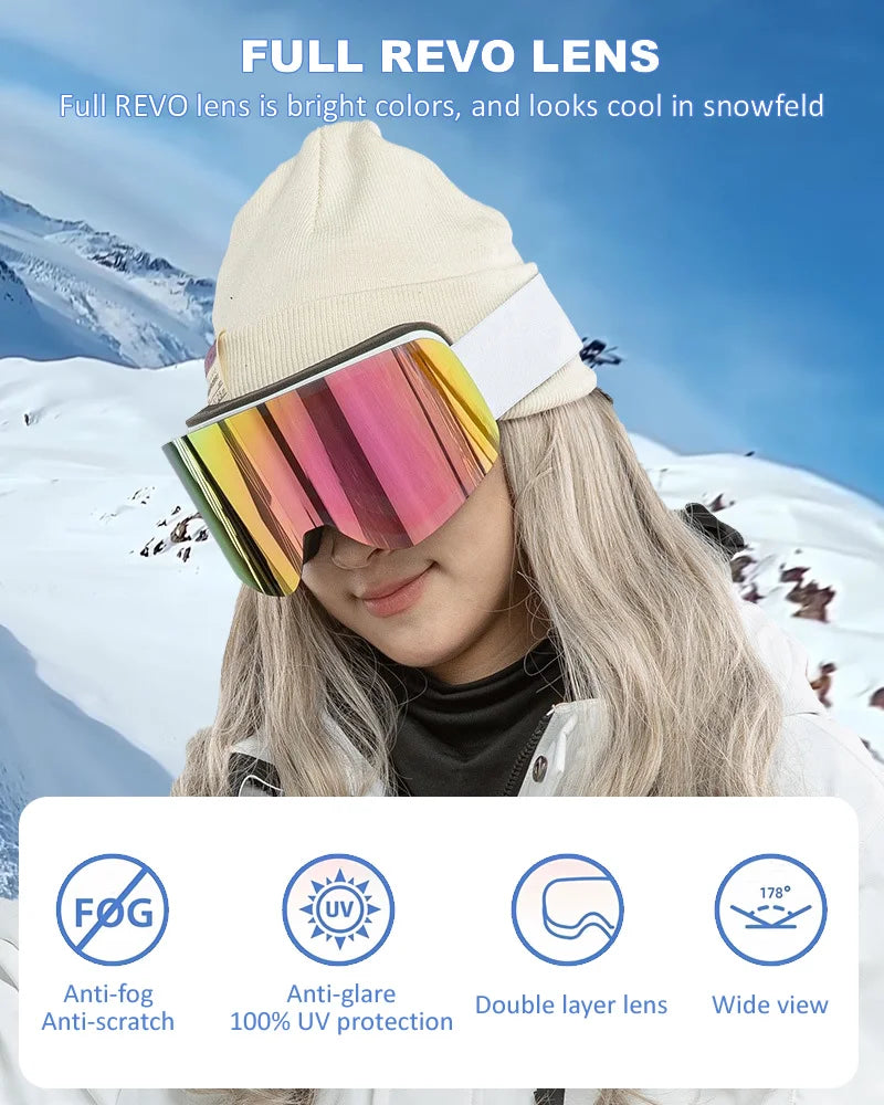 REVO-Skibrille mit Anti-Fog-Doppelscheibe und UV-Schutz