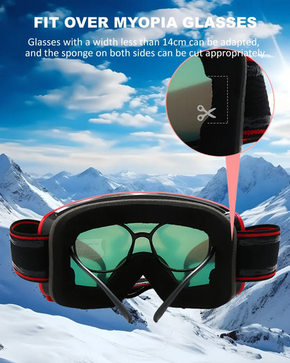 Skibrille für Brillenträger mit Platz für eine Korrektionsbrille