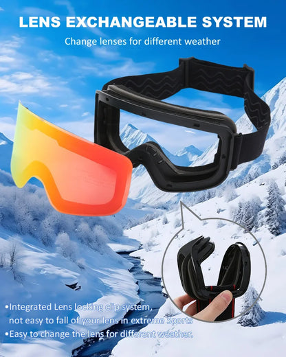 Skibrille mit TPU-Rahmen und dreilagiger weicher Schaumstoffpolsterung